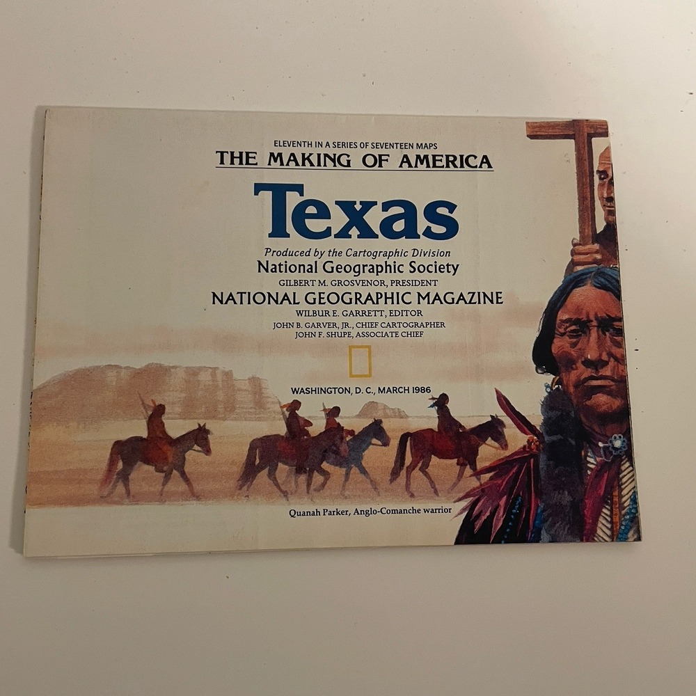 National Geographic Maps - The Making‎ of America Texas, December 1986